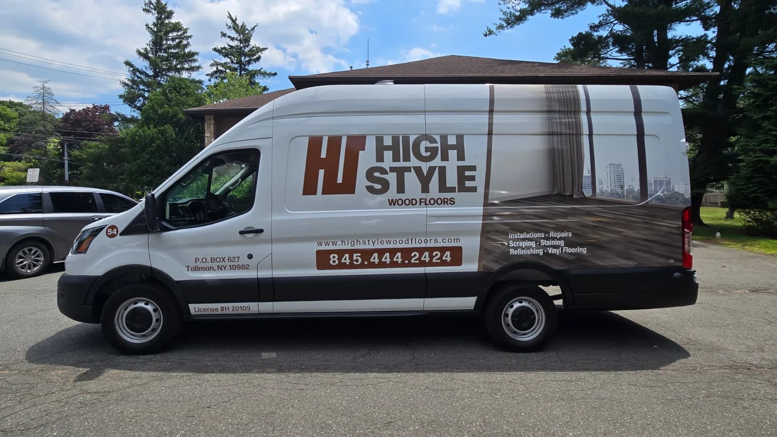 High Style Wood Floors van wrap by Marv'les Signs