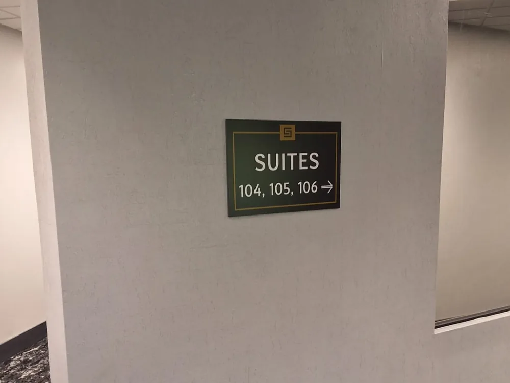 Suite directional sign by Marv'les Signs