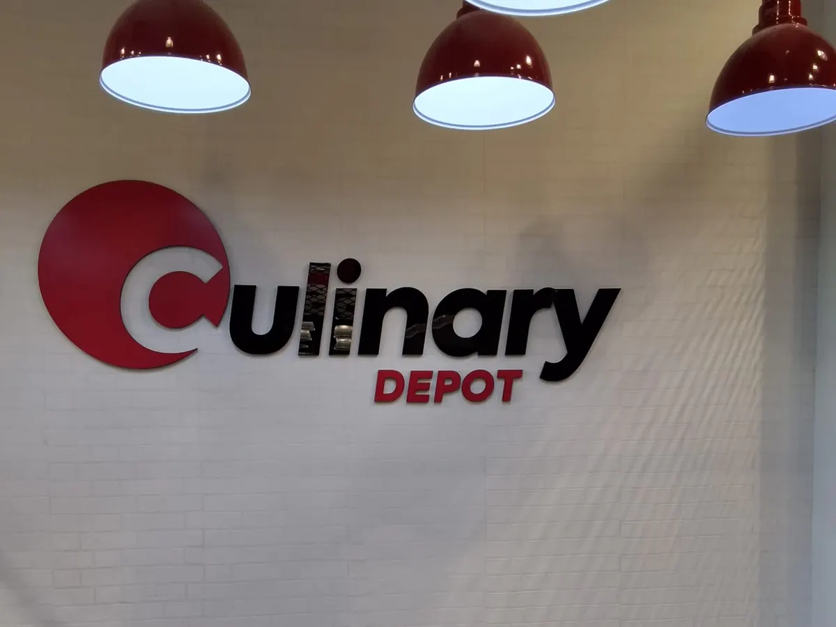Culinary Depot 3D dimensional logo lettering by Marv'les Signs