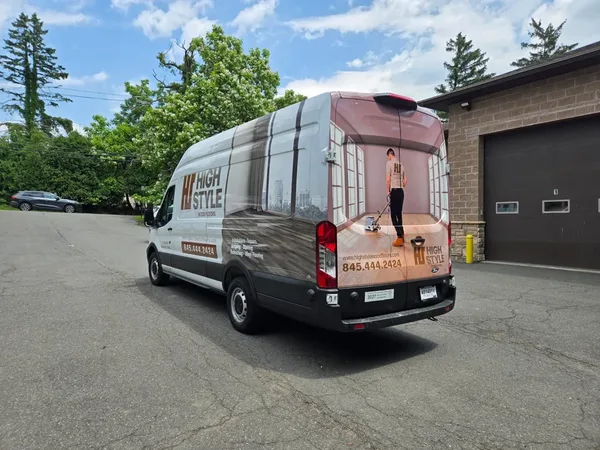 High Style Wood Floors van wrap by Marv'les Signs