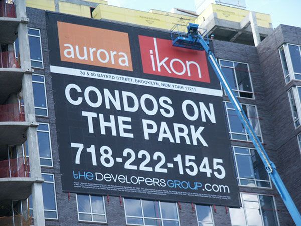 Construction site banner by Marv'les Signs